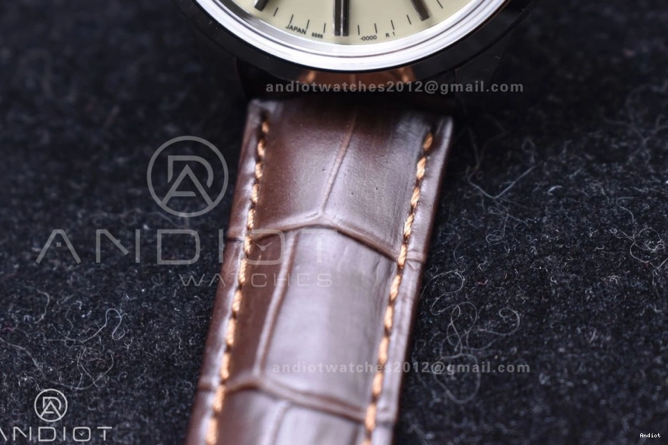 Leather GMT Elegance GSF Brown Best Edition Comfortable 886 Strap Dial Seiko SS on 1:1 Grand Cream NH 0812